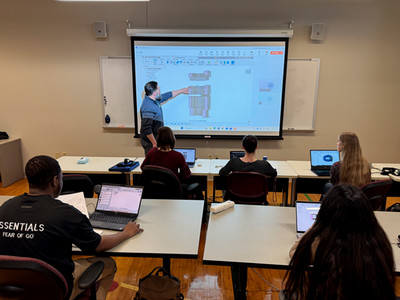 Stuemke teaching CAD class