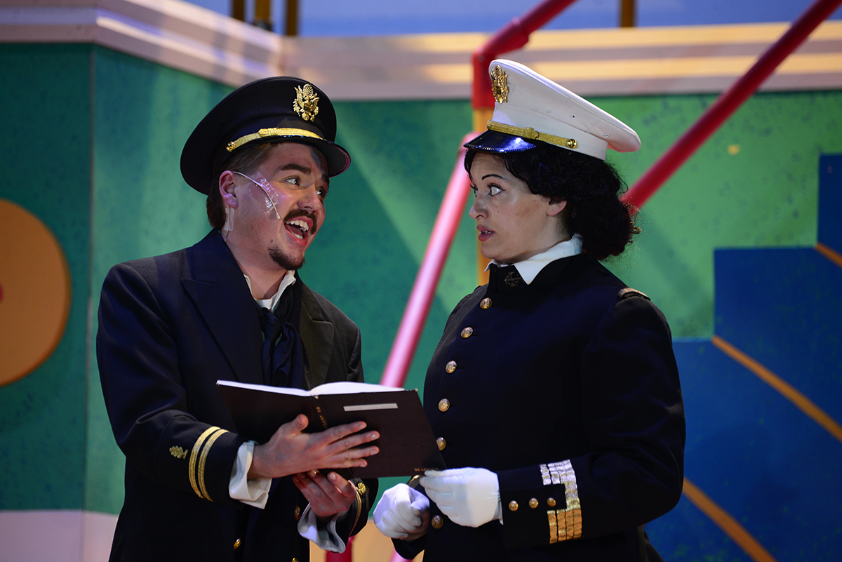 Anything Goes actors singing during performance.