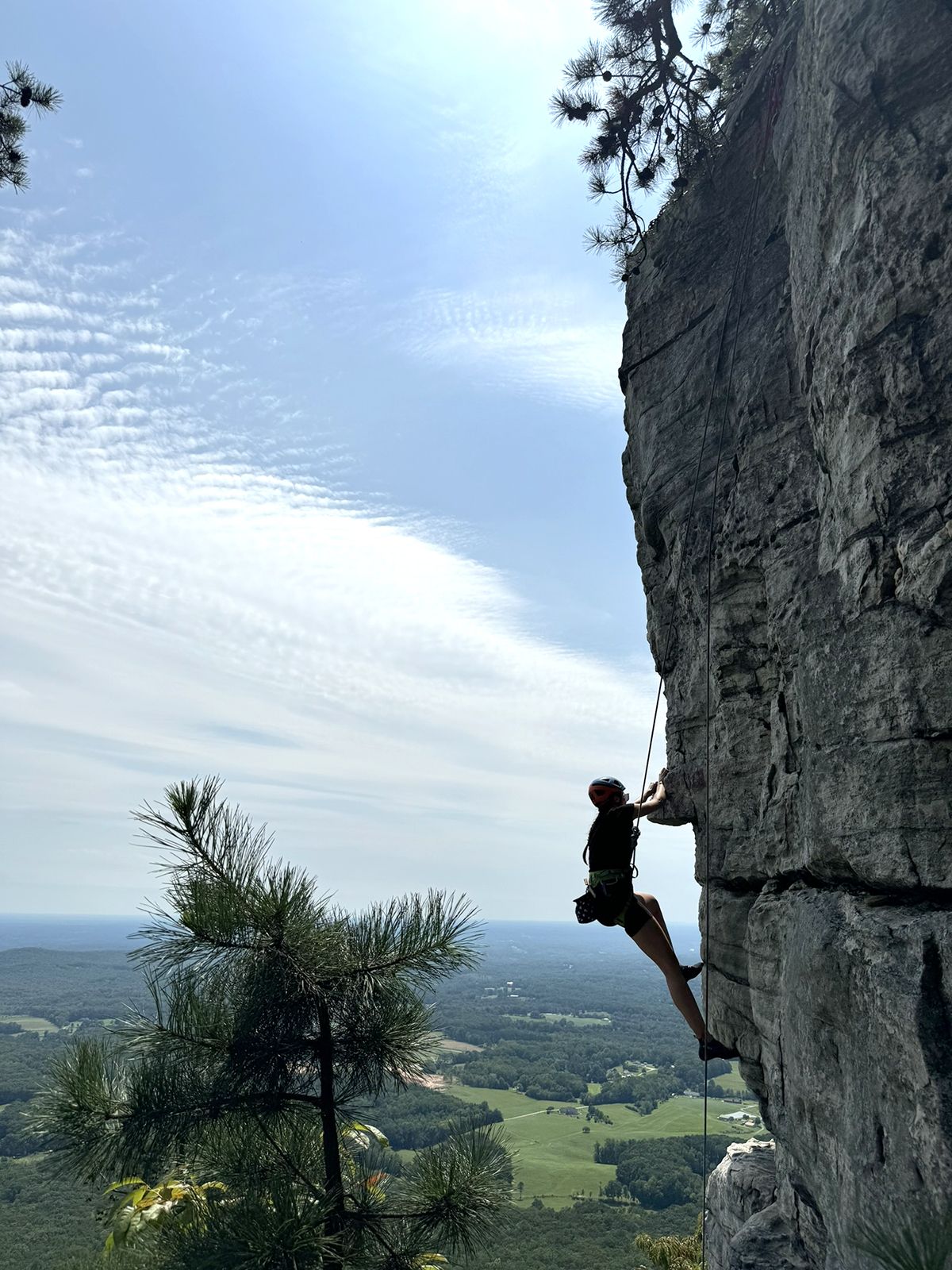 Coleman rock climbing.