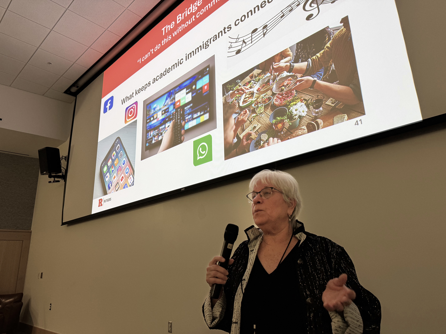 Dr. Lemish speaks during Global Fusion conference.