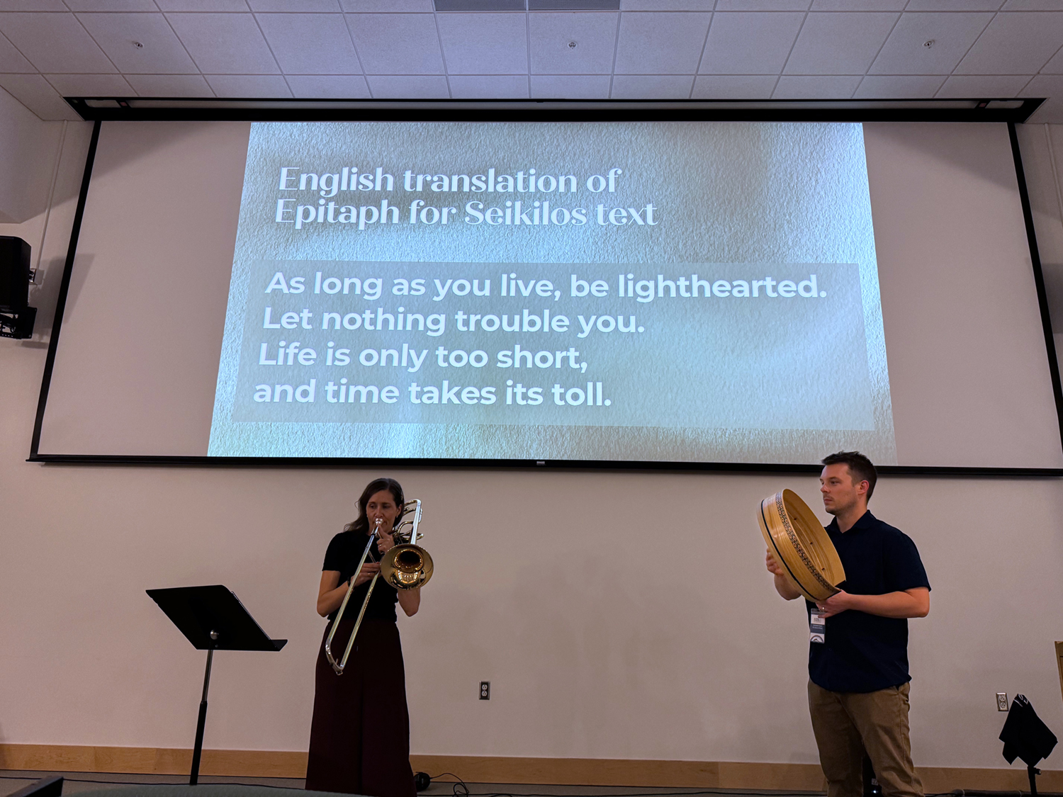 Performative music by participants.