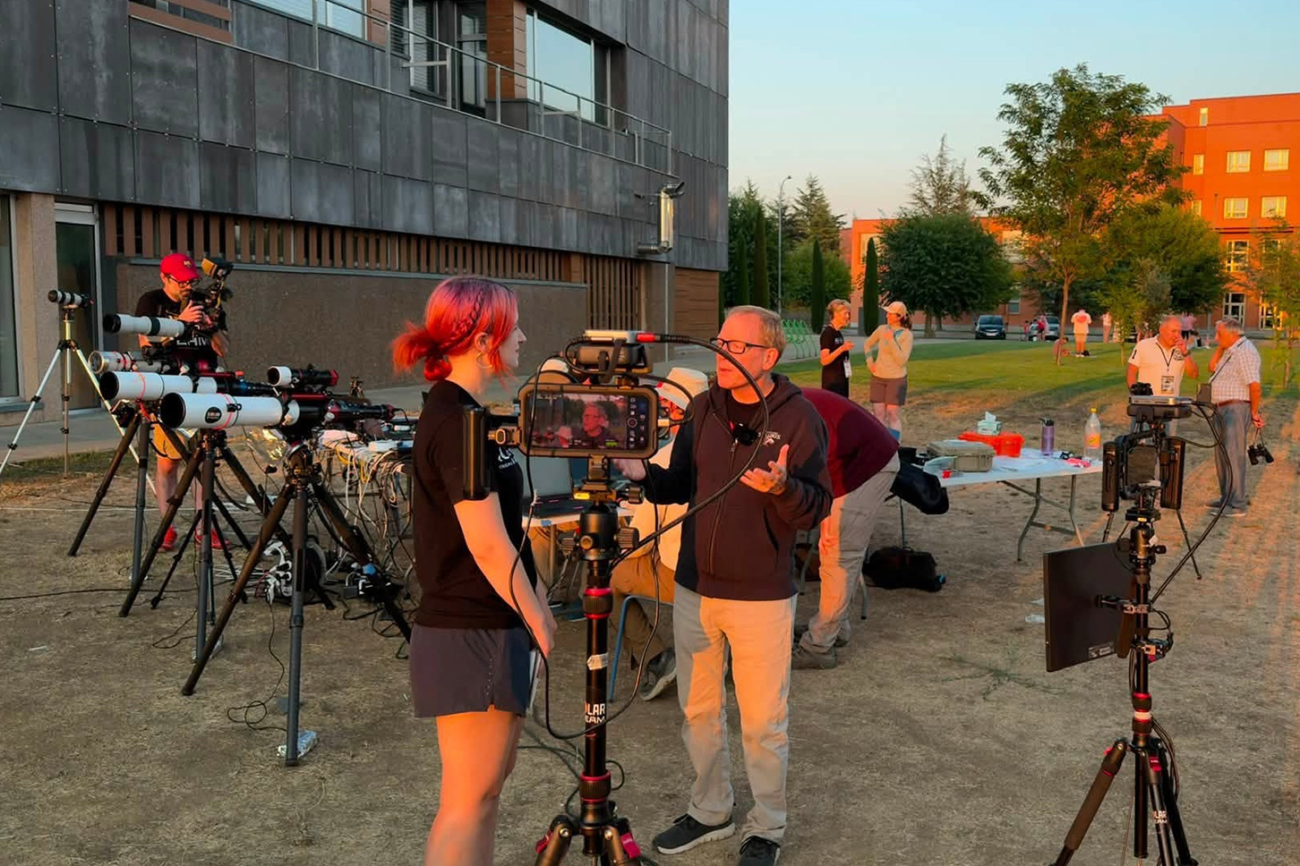 Eclipse team with gear prepare for event
