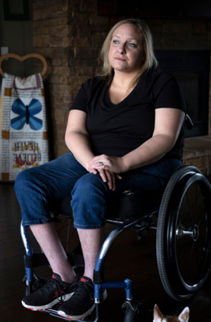 Woman in wheelchair from Paducah article.