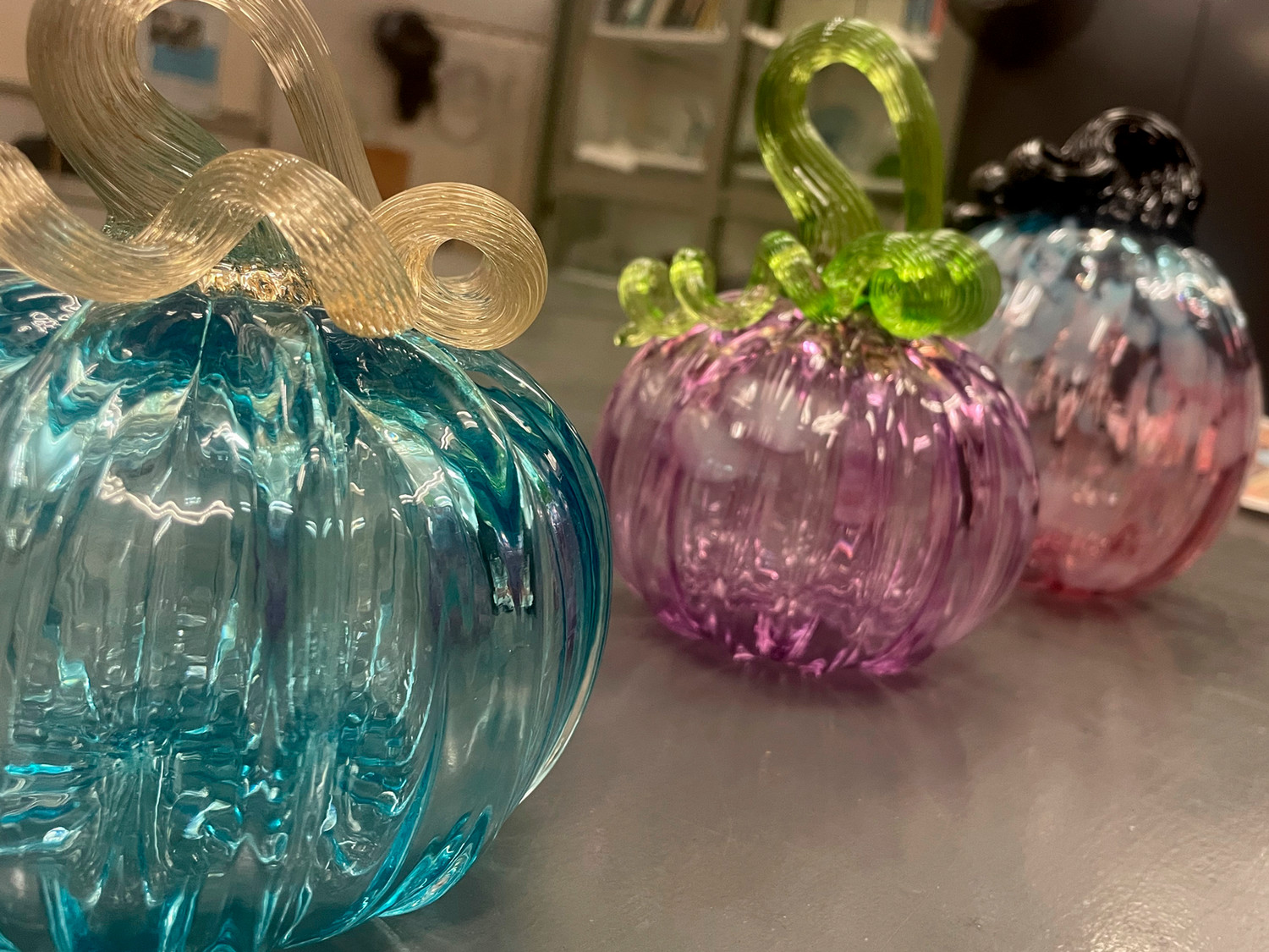 Image of glass pumpkin art.